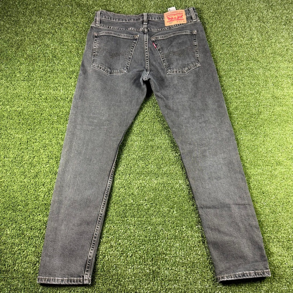 Levis 512 Slim Taper Jeans Mens 31x30 Dark Green Denim Pants 0682